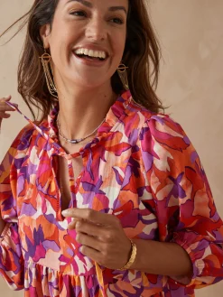 Femme Daxon Robe encolure tunisienne volantée