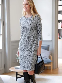 Femme Daxon Robe housse en maille jacquard