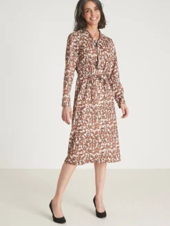 Femme Daxon Robe élégante en maille col lavallière