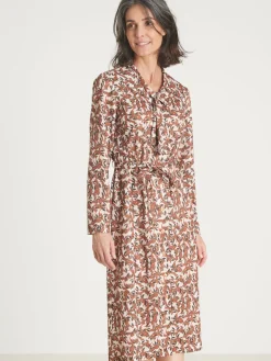 Femme Daxon Robe élégante en maille col lavallière