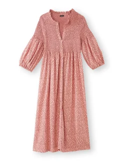 Femme Daxon Robe longue boutonnée à smocks