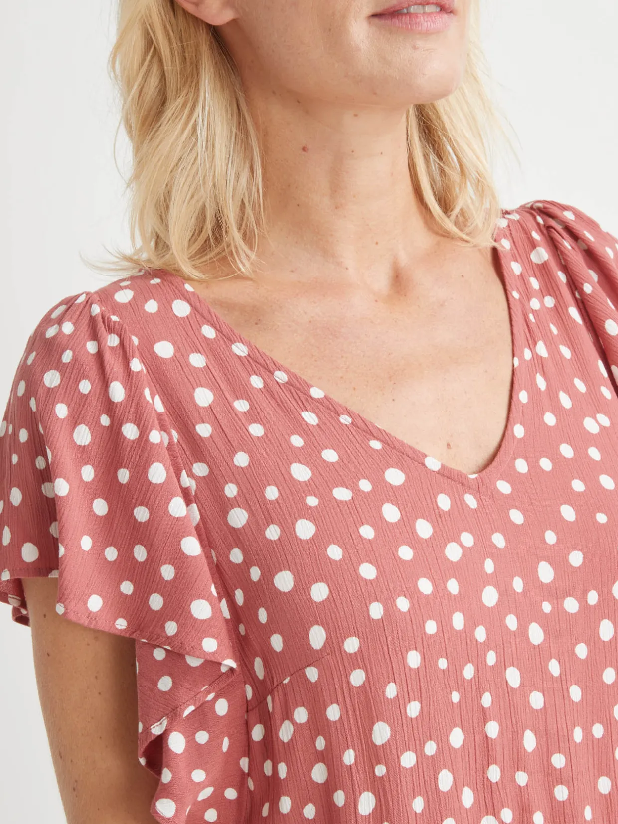 Femme Daxon Robe volantée en crêpe fluide