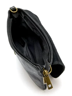 Femme Daxon Sac pochette en cuir à bandoulière