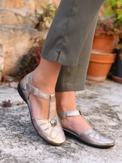 Femme Pédiconfort Salomés à patte scratchée