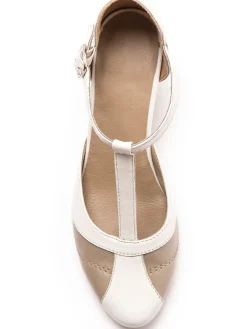 Femme Pédiconfort Salomés bicolores en cuir aérosemelle®