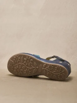 Femme Pédiconfort Salomés cuir à brides croisées