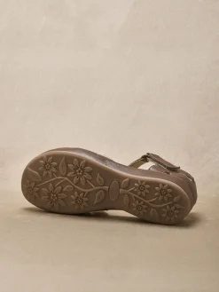 Femme Pédiconfort Salomés cuir à brides croisées