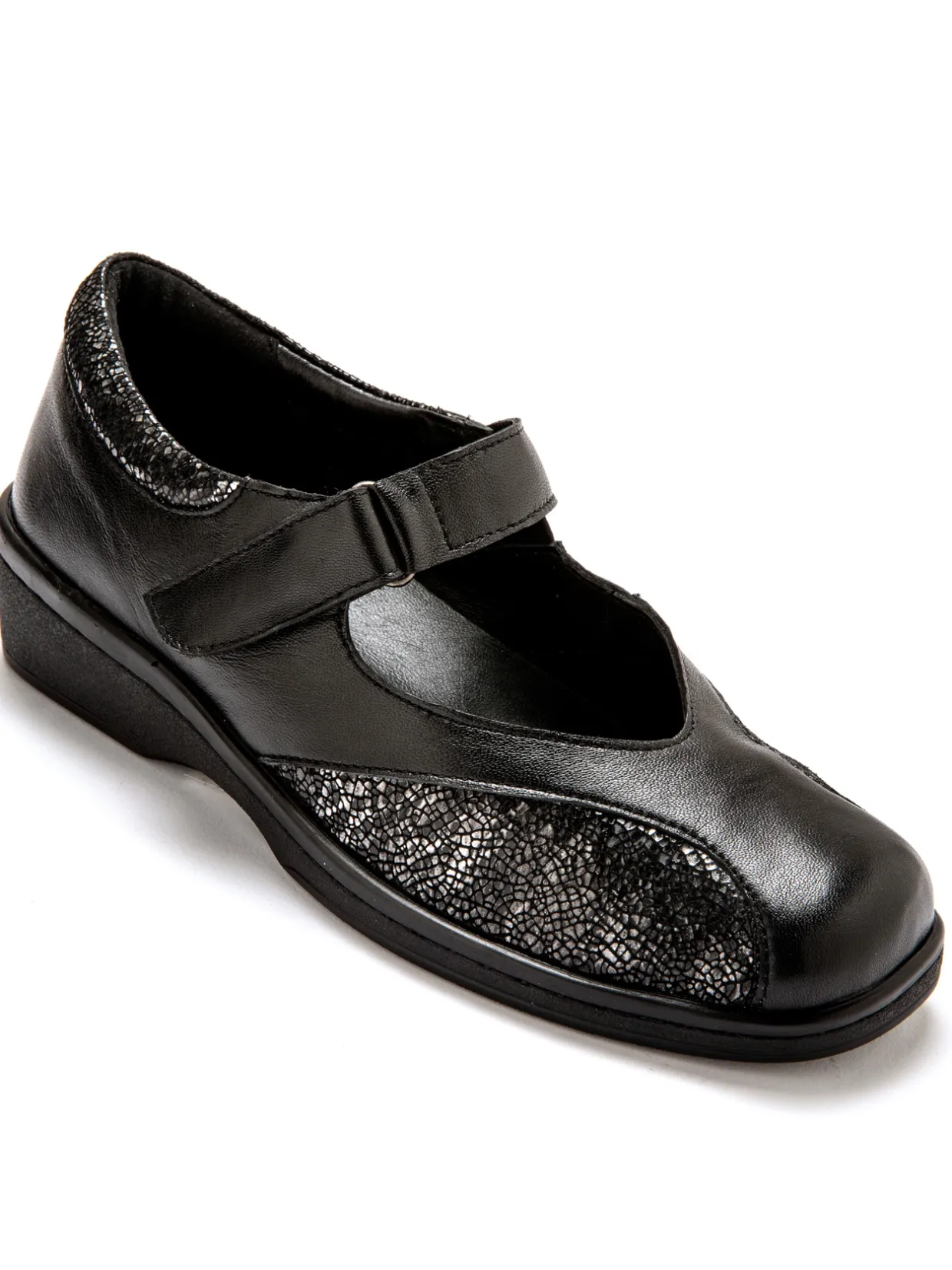 Femme Pédiconfort Salomés extra larges semelle amovible