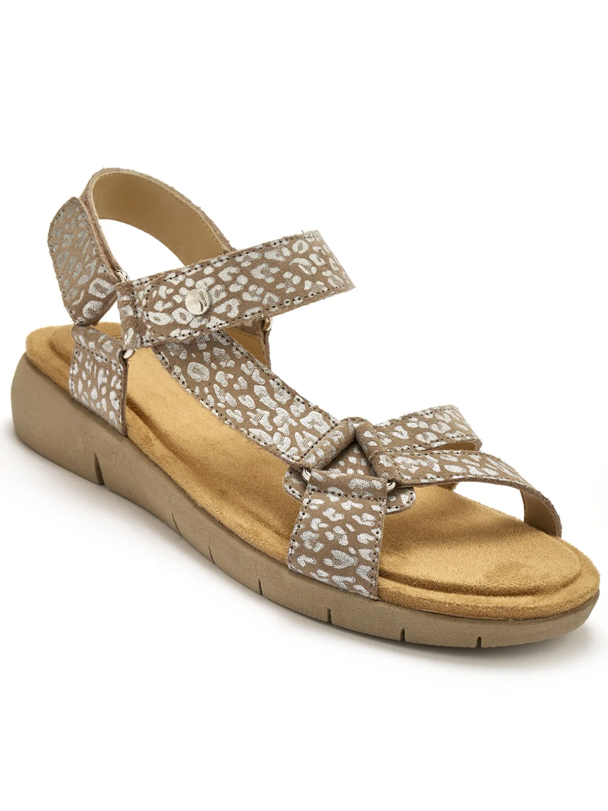 Femme Pédiconfort Sandales à double patte scratch