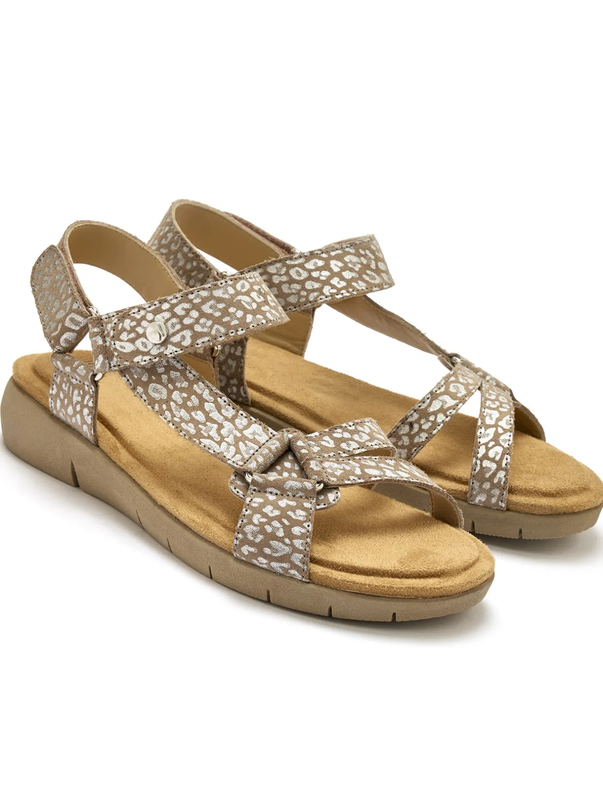 Femme Pédiconfort Sandales à double patte scratch