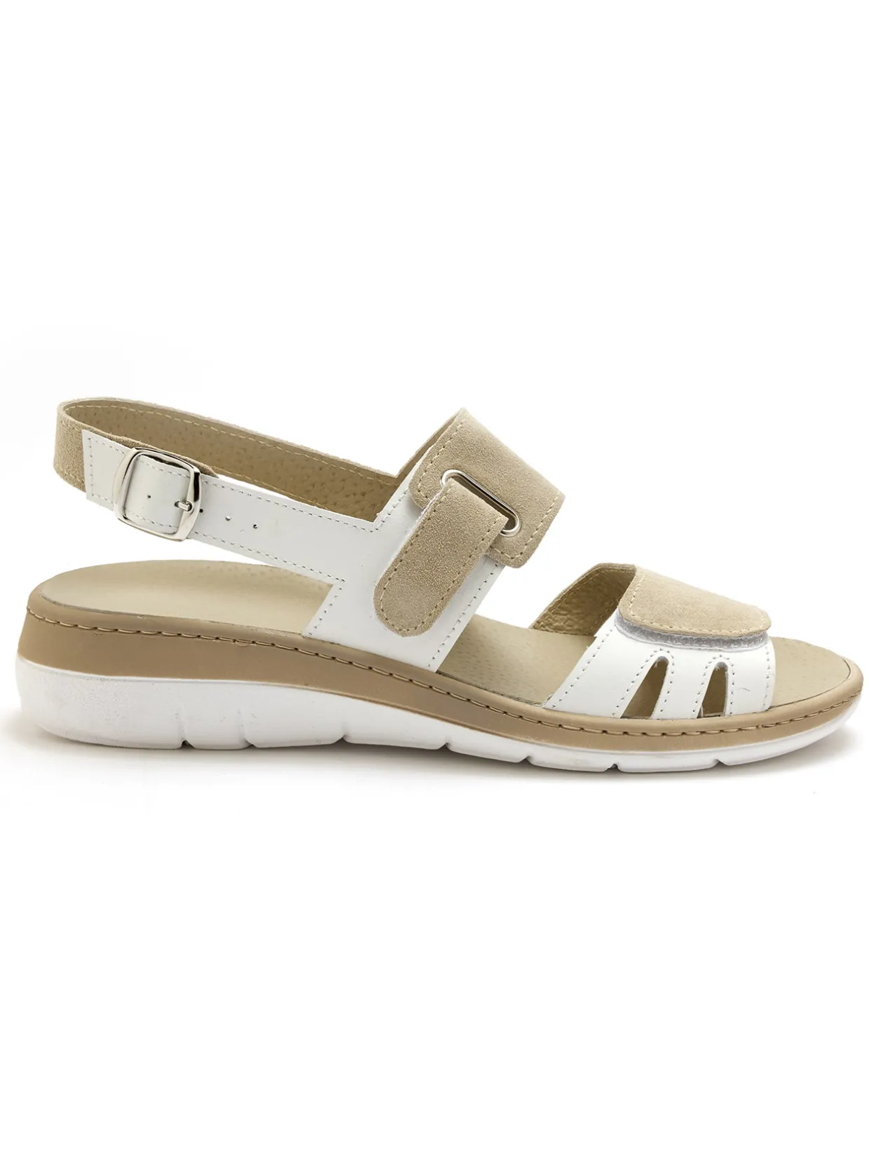 Femme Pédiconfort Sandales à pattes scratch