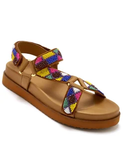 Femme Pédiconfort Sandales 3 pattes scratchs