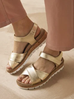 Femme Pédiconfort Sandales à scratch aérosemelle amovible