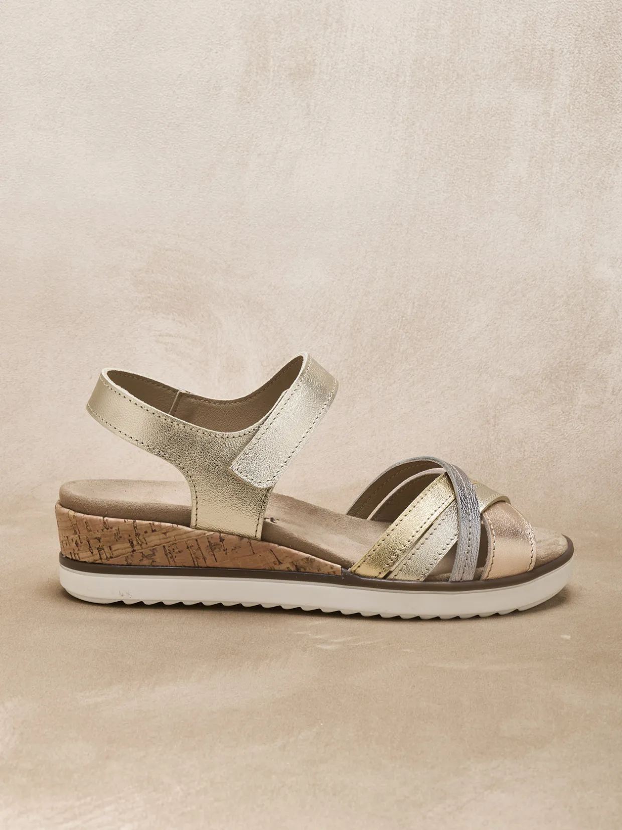 Femme Pédiconfort Sandales à scratch aérosemelle amovible