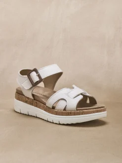 Femme Pédiconfort Sandales à scratch semelle amovible