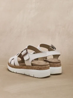 Femme Pédiconfort Sandales à scratch semelle amovible