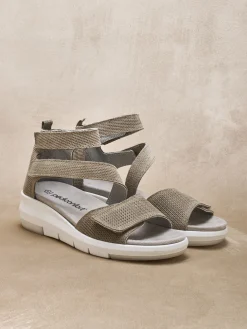 Femme Pédiconfort Sandales à scratchs aérosemelle amovible