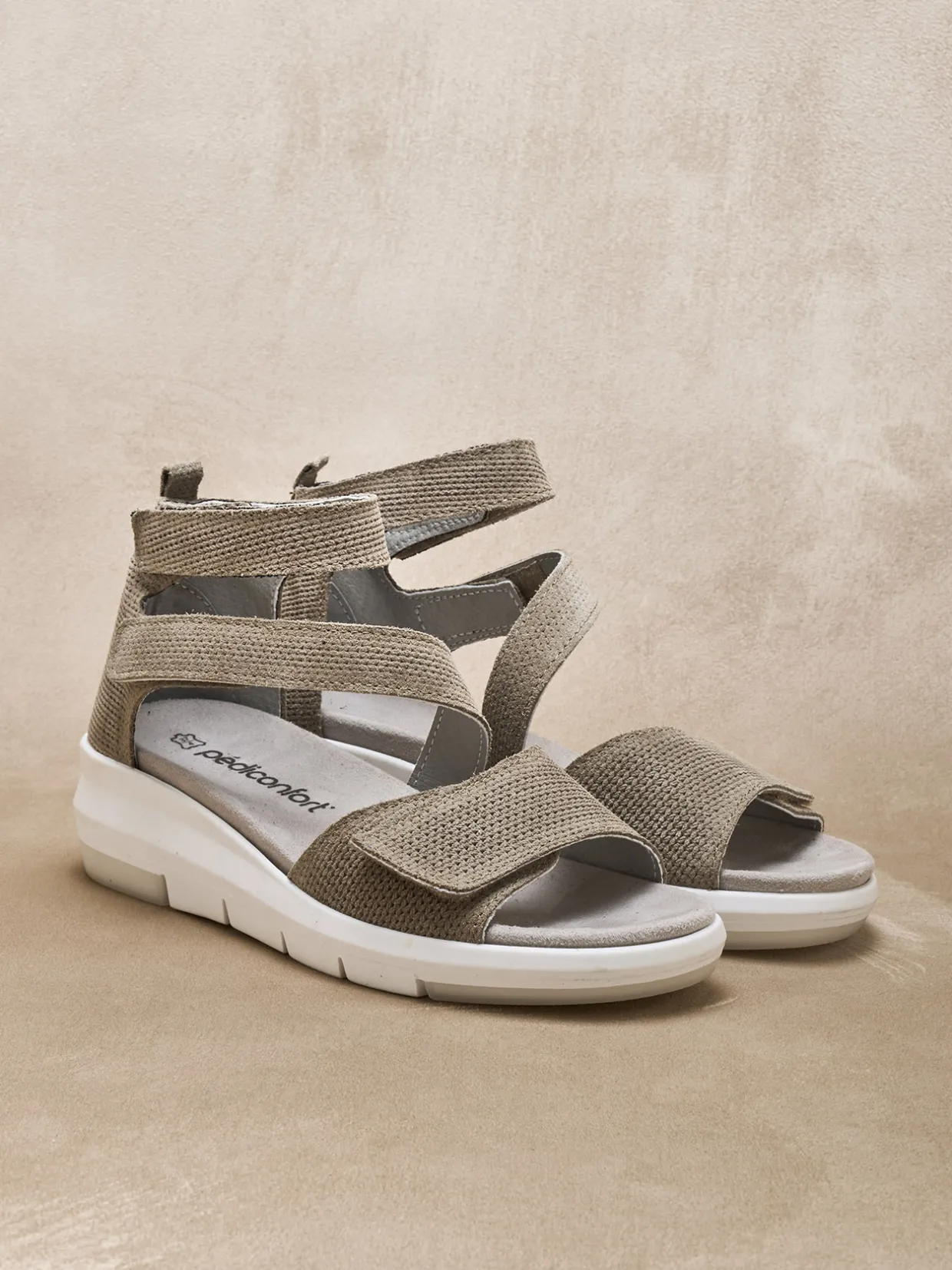 Femme Pédiconfort Sandales à scratchs aérosemelle amovible