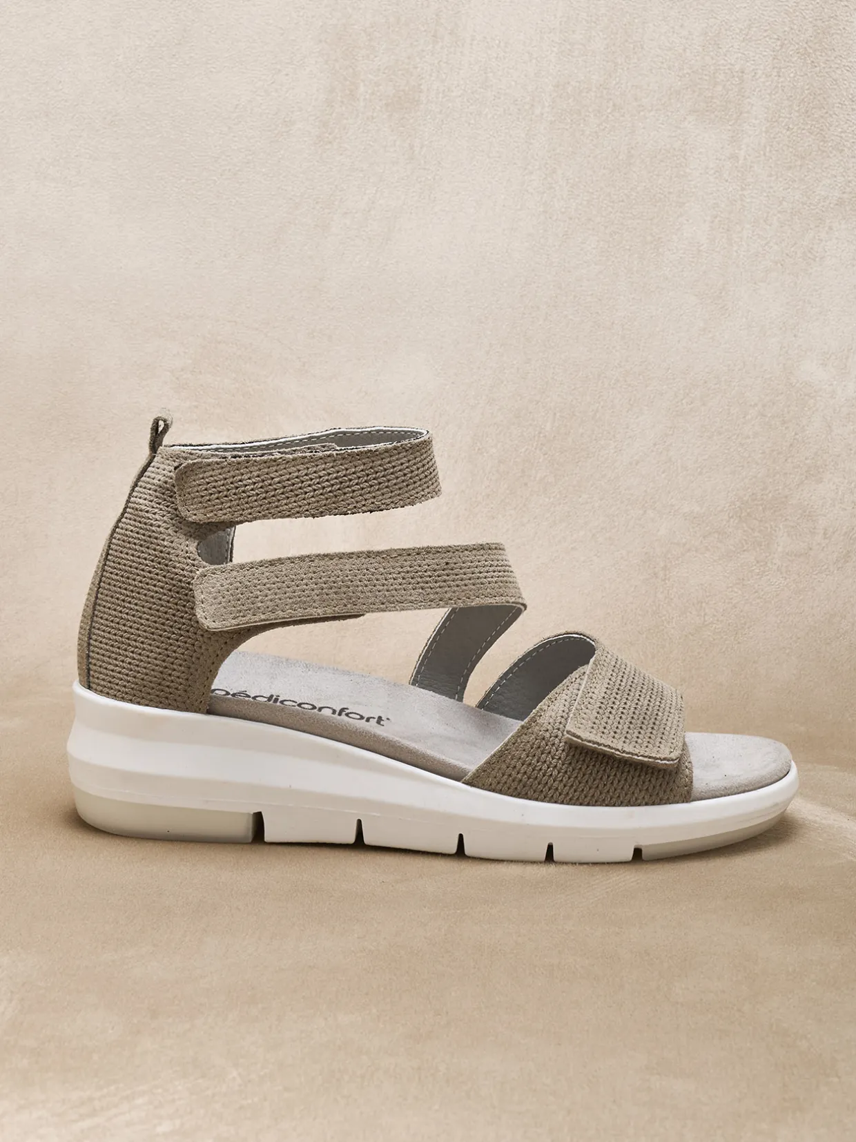 Femme Pédiconfort Sandales à scratchs aérosemelle amovible