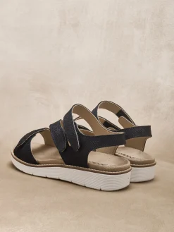 Femme Pédiconfort Sandales à scratchs ouverture totale