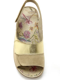 Femme Pédiconfort Sandales à scratchs tout ultra larges