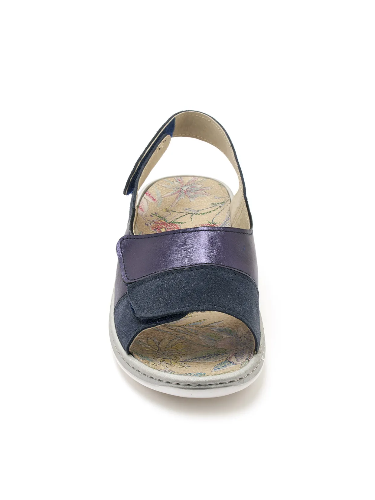 Femme Pédiconfort Sandales à scratchs tout ultra larges