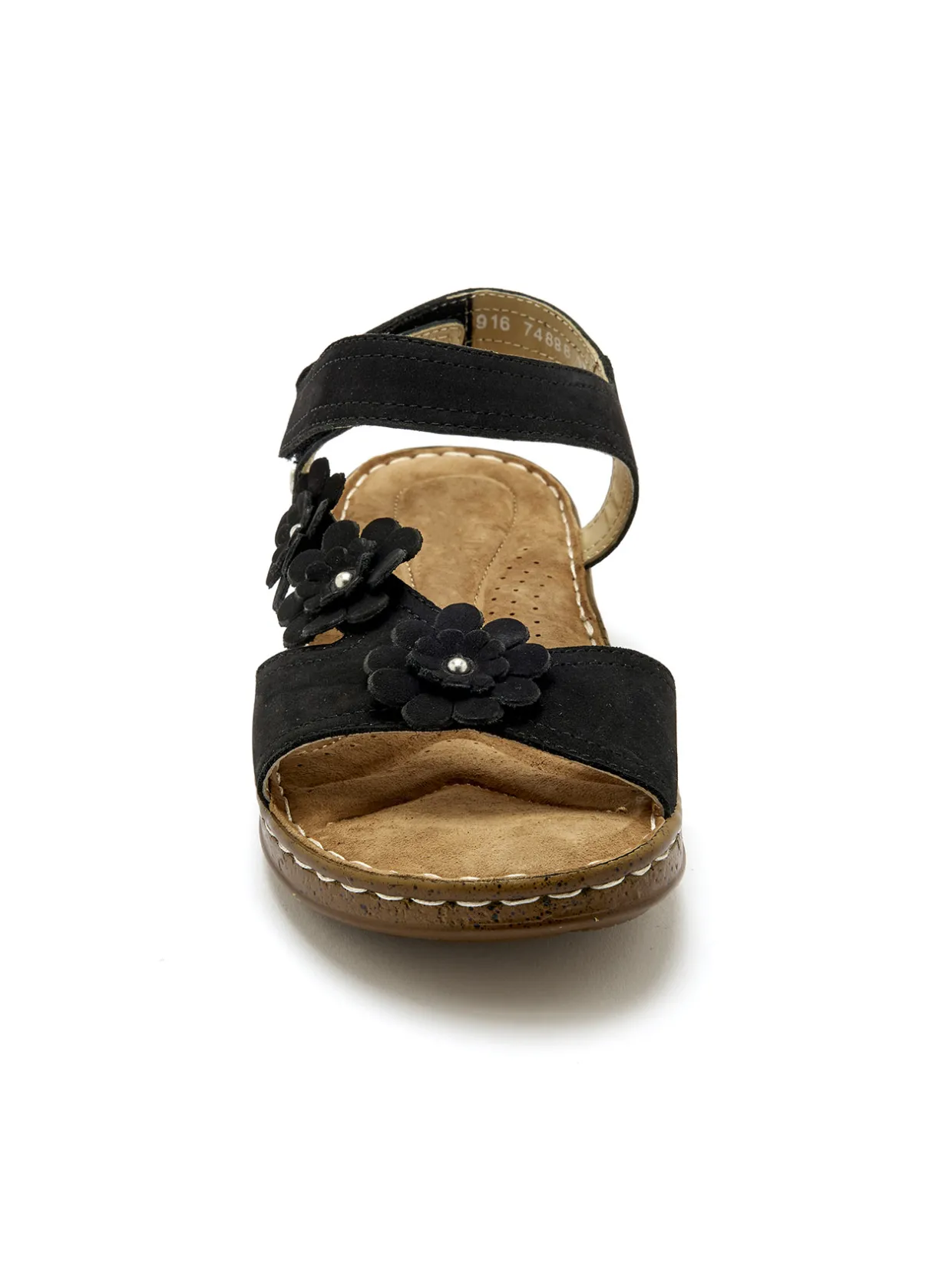 Femme Pédiconfort Sandales avec scratchs à la cheville