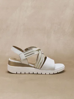 Femme Pédiconfort Sandales brides croisées à scratch