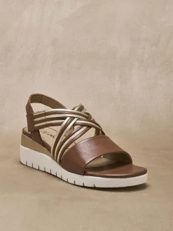 Femme Pédiconfort Sandales brides croisées à scratch