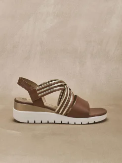 Femme Pédiconfort Sandales brides croisées à scratch