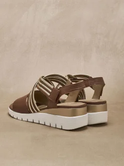 Femme Pédiconfort Sandales brides croisées à scratch