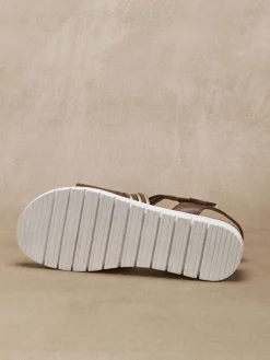 Femme Pédiconfort Sandales brides croisées à scratch