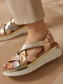 Femme Pédiconfort Sandales compensées semelle amovible