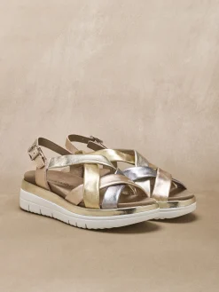 Femme Pédiconfort Sandales compensées semelle amovible