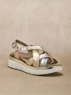 Femme Pédiconfort Sandales compensées semelle amovible