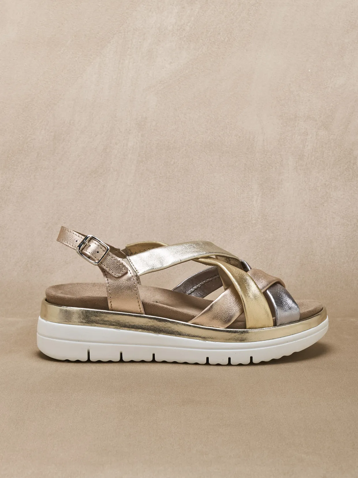 Femme Pédiconfort Sandales compensées semelle amovible