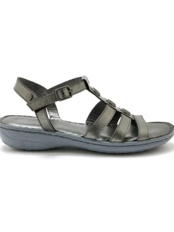 Femme Pédiconfort Sandales cuir à cabochon métal