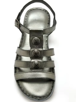 Femme Pédiconfort Sandales cuir à cabochon métal