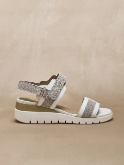 Femme Pédiconfort Sandales cuir à scratchs