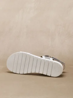 Femme Pédiconfort Sandales cuir à scratchs