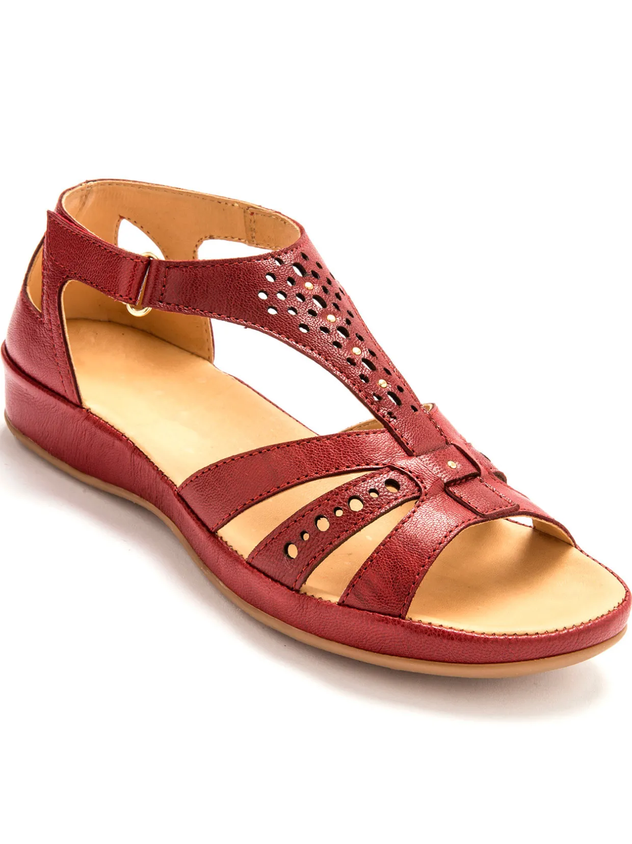 Femme Pédiconfort Sandales cuir ajouré