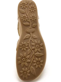 Femme Pédiconfort Sandales cuir ajouré