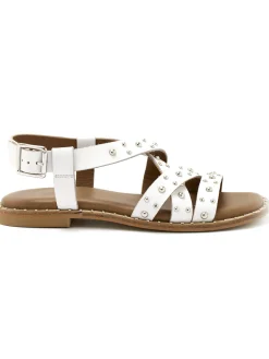 Femme Pédiconfort Sandales cuir détails cloutés