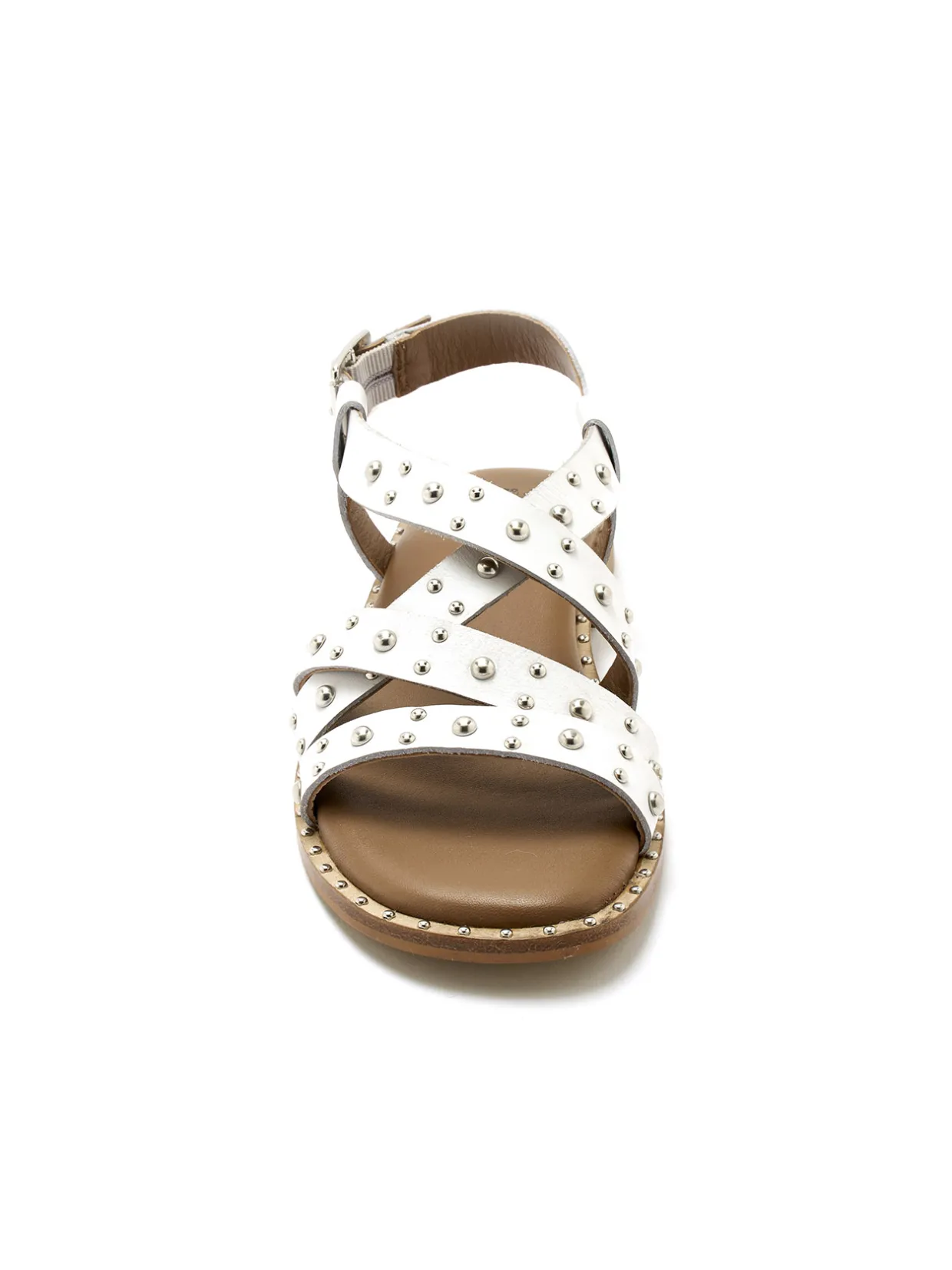 Femme Pédiconfort Sandales cuir détails cloutés