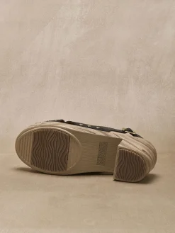 Femme Pédiconfort Sandales cuir détails clous