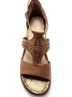 Femme Pédiconfort Sandales cuir motifs ajourés