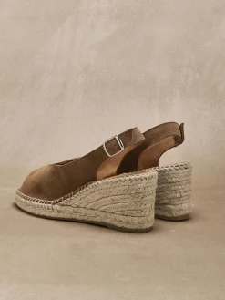 Femme Pédiconfort Sandales cuir velours esprit espadrilles