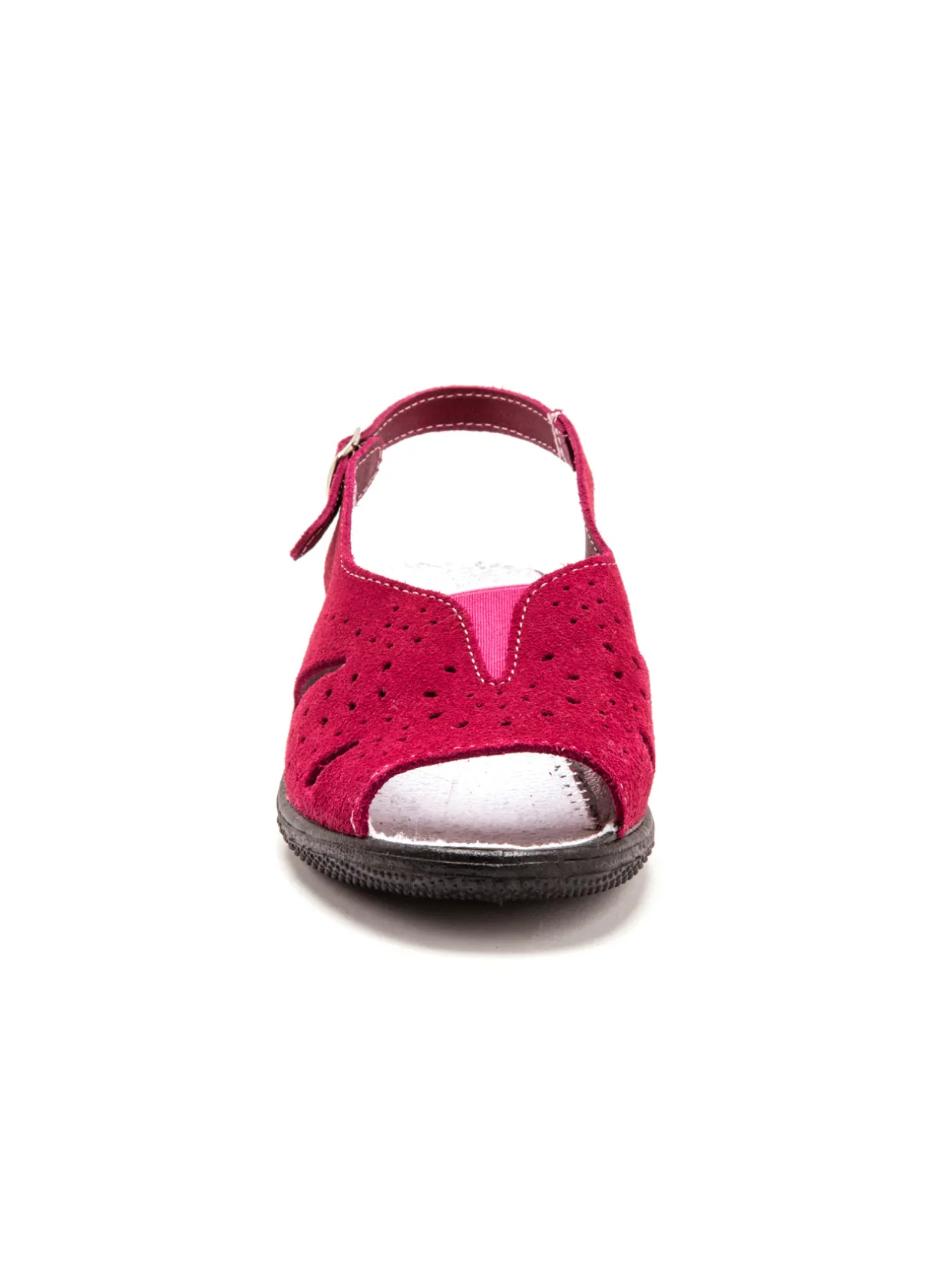 Femme Pédiconfort Sandales cuir velours grande largeur