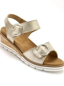 Femme Pédiconfort Sandales double scratch semelle amovible