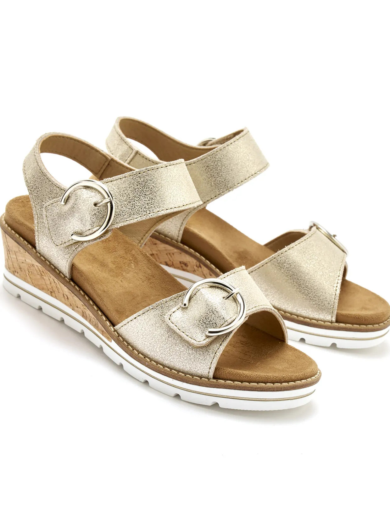 Femme Pédiconfort Sandales double scratch semelle amovible